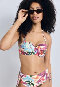 Топ бикини LASCANA WIRE BANDEAU IMANI, Creme/Multi-Coloured