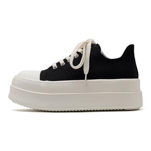 WEISHIBANGWEI Увеличивающие рост, износостойкие, нескользящие, низкие парусиновые туфли унисекс, черные