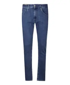 Узкие джинсы из денима Pt Torino, синий