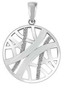 Adeliás Женский кулон из серебра 925 пробы с кубическим цирконием в серебряной оправе