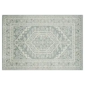 Ковер Adirondack с цветочным узором в голубой рамке Safavieh, мультиколор, 92x153 см