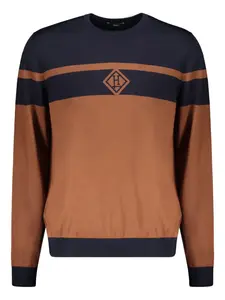 Джемпер из чистой шерсти с круглым вырезом Herno, коричневый