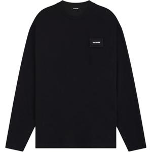 WE11DONE Футболка с рукавом дроп-шиплер унисекс черная