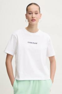 Хлопковая футболка Guess Jeans, белый