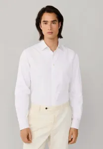 Рубашка, сплошная, с торцом в торец. Hackett London, Optic White