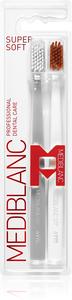 4990 супермягких зубных щеток экстрамягких Mediblanc, grey, white 2 шт