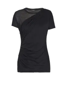 Драпированная футболка Balmain, черный