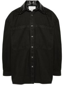 Nanushka джинсовая куртка со съемным воротником, серый