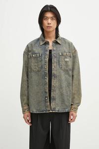 Рубашка Хьюстон Лс, с эффектом индиго, джинсовая куртка Dickies, темно-синий