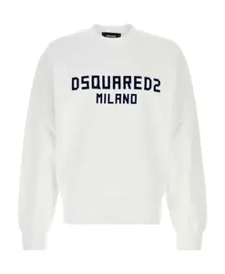 Белая хлопковая толстовка Dsquared2, белый