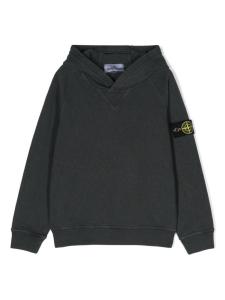 Stone Island Junior худи с нашивкой Compass, серый