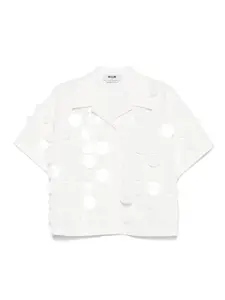 Рубашка с пайетками MSGM, белый