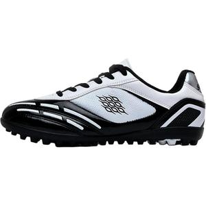 Футбольные бутсы для детей и подростков с низким верхом, устойчивые к истиранию и скольжению CAMKIDS, черный/белый