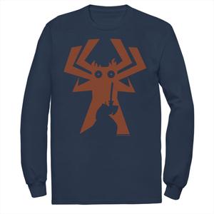 Мужская футболка с длинными рукавами и силуэтом Cartoon Network Samurai Jack Faces Aku Licensed Character