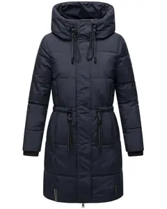 Стеганое пальто Наваху "Сахарная Лапа XIV", стильная зимняя парка с регулируемым капюшоном Navahoo, цвет морской волны