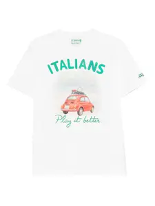 Футболка с графичным принтом Mc2 Saint Barth, белый