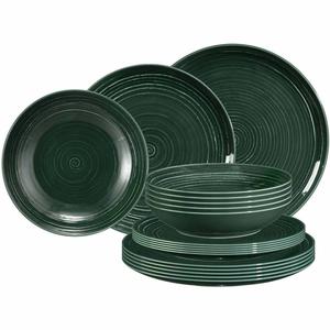 Набор тарелок Seltmann Weiden Terra 18-teilig, темно-зеленый