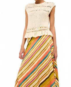 Хафли Полосатая юбка в желтом Marie Oliver