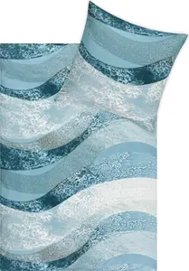 Комплект постельного белья Ateliers - джерси интерлок мако Рио, цвет голубой, размер 135x200+80x80 Estella