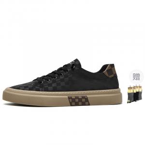 Износостойкие, дышащие, легкие низкие кеды Canvas мужские SEPTWOLVES, [Qixi Festival Gift]черный коричневый Comes with Socks*1 (Sкоричневыйdard Leather Shoe Size)