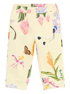 Брюки с принтом и манжетами Roberto Cavalli Junior, желтый