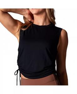 Женская укороченная майка с завязками по бокам Tavi, черный