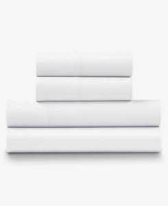 Комплект постельного белья из 4 предметов, 100% хлопковый сатин, плотность ткани 1200 нитей на дюйм, размер King Ella Jayne, белый