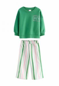 Толстовка Next PRINTED WIDE JOGGERS SET, Green Hey Hi/Green