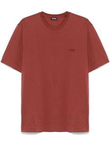 Zegna футболка с вышитым логотипом, красный