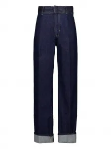 Джинсы с завышенной талией FRAME, синий