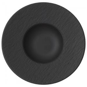 Тарелка для пасты Villeroy & Boch Manufacture Rock blanc 28 см, черный