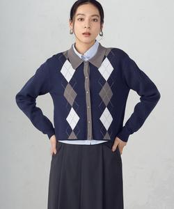 Кардиган с воротником «аргайл»