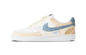 Nike Кроссовки Court Vision 1 Wheat Wave, износостойкие, низкие, для скейтбординга, унисекс, коричневые