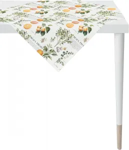 APELT среднее одеяло "7699 SUMMERTIME, летнее украшение, лето ", (1 шт.), цифровая печать 88х88 см, белый/оранжевый/зеленый