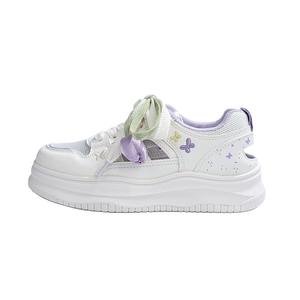 RENBEN Легкие и дышащие низкие кроссовки для скейтбординга женские, белые, фиолетовые