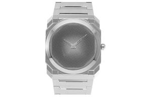 Наручные часы с автоматическим механическим механизмом, нержавеющий стальной ремешок, 40 мм, серебристый циферблат, унисекс BVLGARI