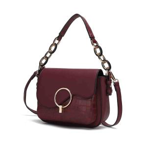 Универсальная женская сумка через плечо Fanta Croc от Mia K MKF Collection By Mia K., цвет wine