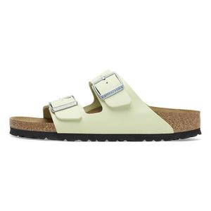 Тапочки arizona nubuck leather narrow fit sandals 'faded lime' Birkenstock, зеленый