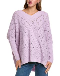 Свитер с круглым вырезом JAK Jak, фиолетовый