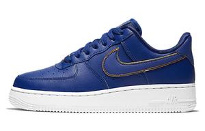 Кроссовки Nike Air Force 1 Low Blue Gold Swoosh Women's