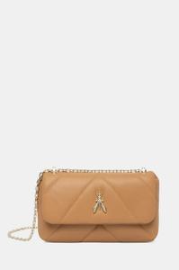 Кожаная сумка Patrizia Pepe, бежевый