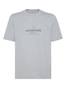 Футболка с графическим принтом Brunello Cucinelli, серый