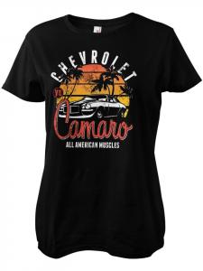 Футболка Chevrolet Sunset Girly Tee черного цвета Camaro