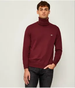 Водолазка regular fit Gant, бордовый