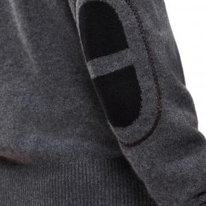 Кашемировый свитер мужской угольно-серый HERMES