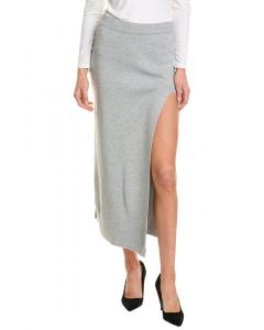 THEO The Label Nomia Юбка миди с разрезом, серый
