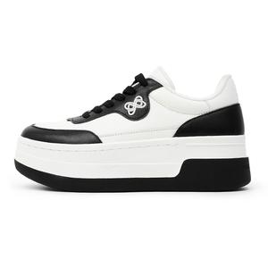 Arcade Blanc высота увеличивающая низкие кеды для скейтборда женские Ann Andelman, черный/белый