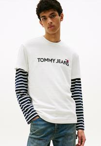 Футболка Tommy Jeans BADGE CREW NECK , Ecru/White