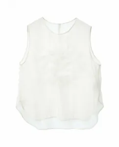 Блузка из шелковистой органзы с узором Plain People, цвет Off