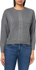 Женский однотонный повседневный свитер с круглым вырезом Tommy Hilfiger, Fog Heather Grey